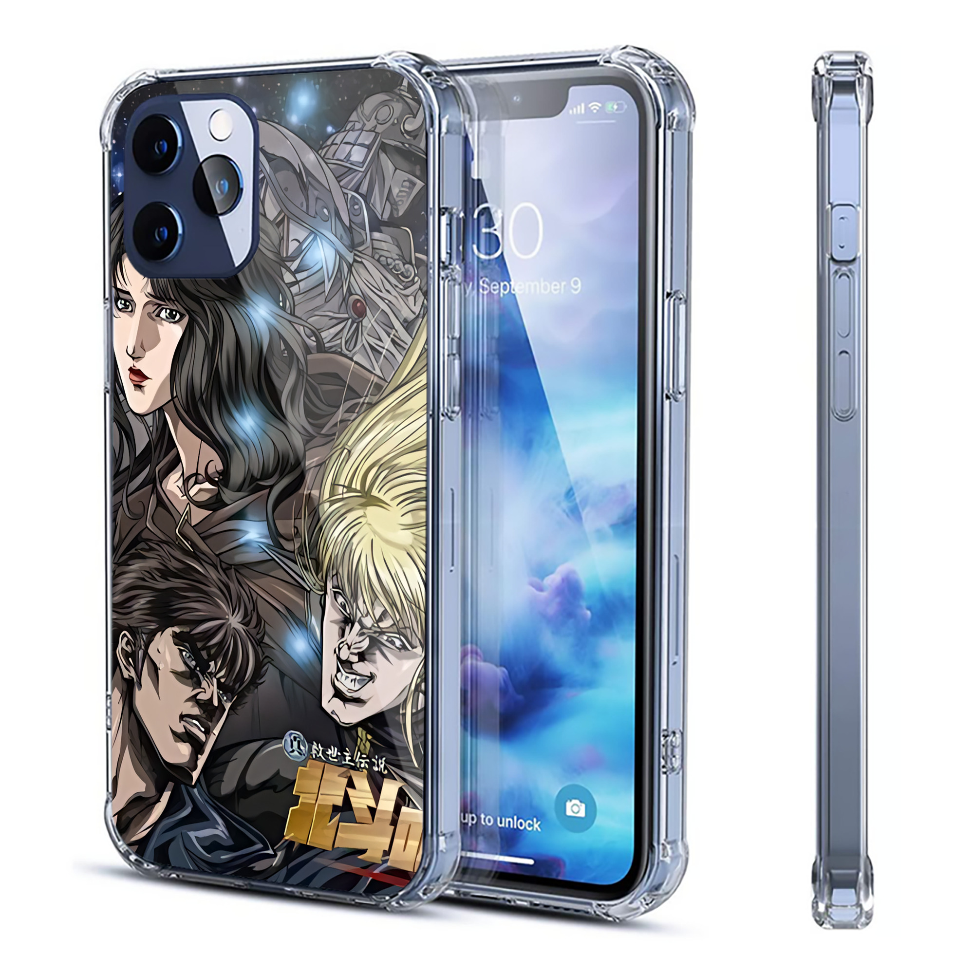 （画像用） 北斗の拳 Fist of the North Star 【iPhone 12シリーズ対応】透明スマホケース（クリアソフトケース）